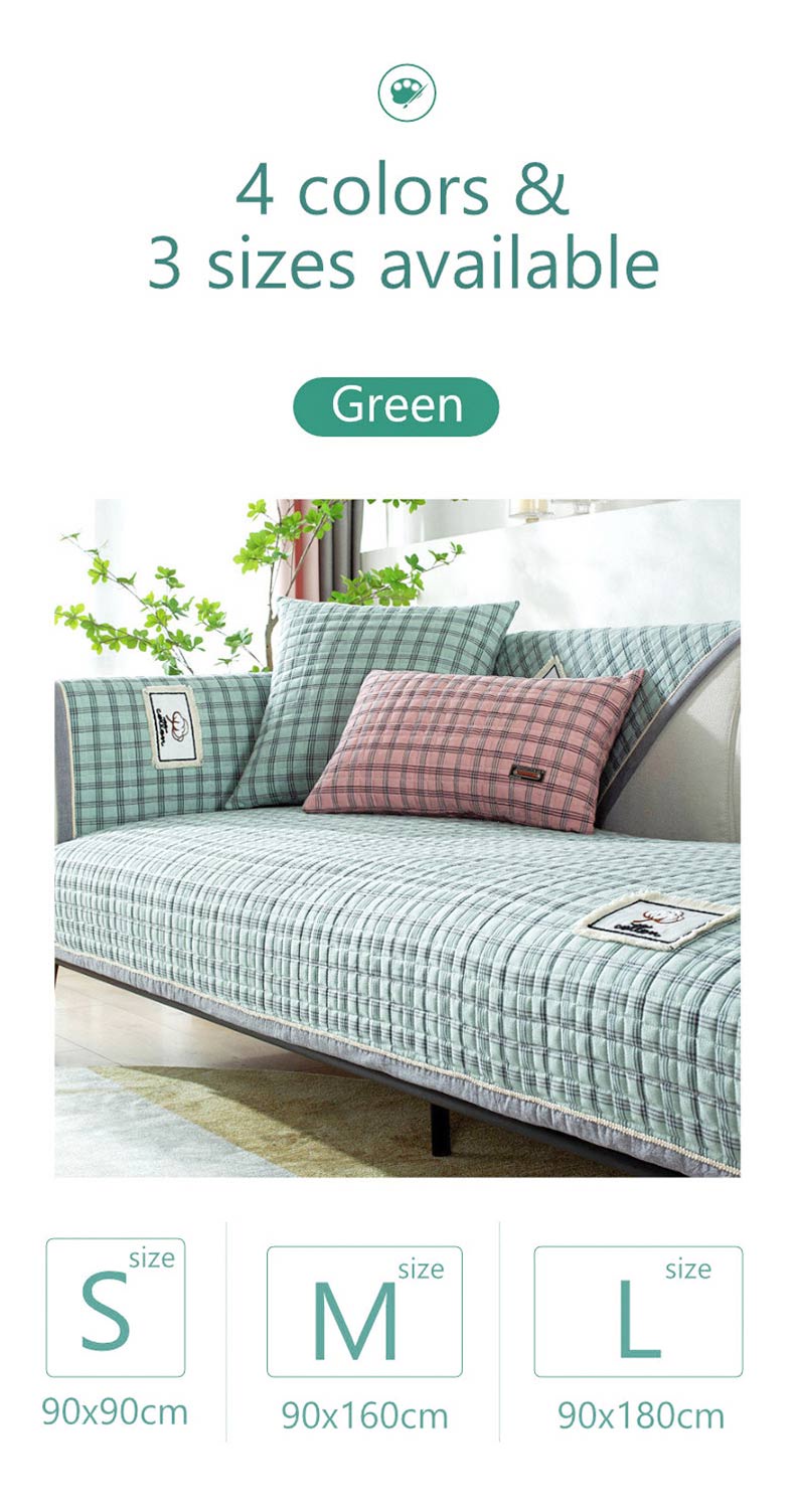 Plaid Sofa Cover-7